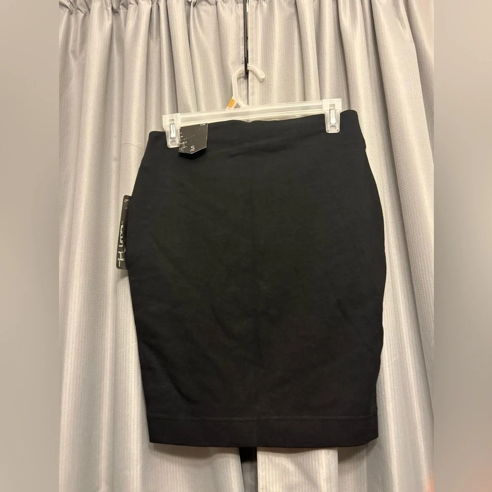 Boom Boom ruffle layer mini Pencil Skirt Small black career NWT